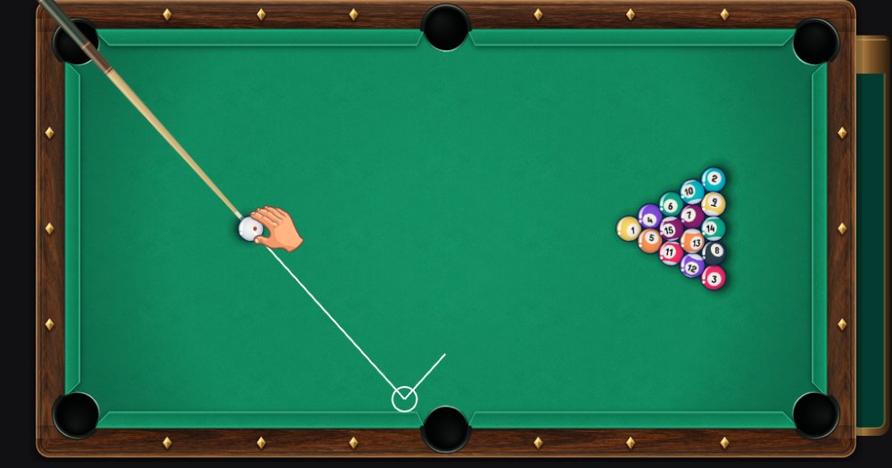 Rotation Pool table with fifteen numbered scoring balls